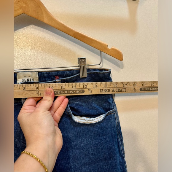 Sezane Jeans Womens Size 35 Blue Skinny Slim Fit Stretch Denim 5 Pocket Jeans - Picture 7 of 8